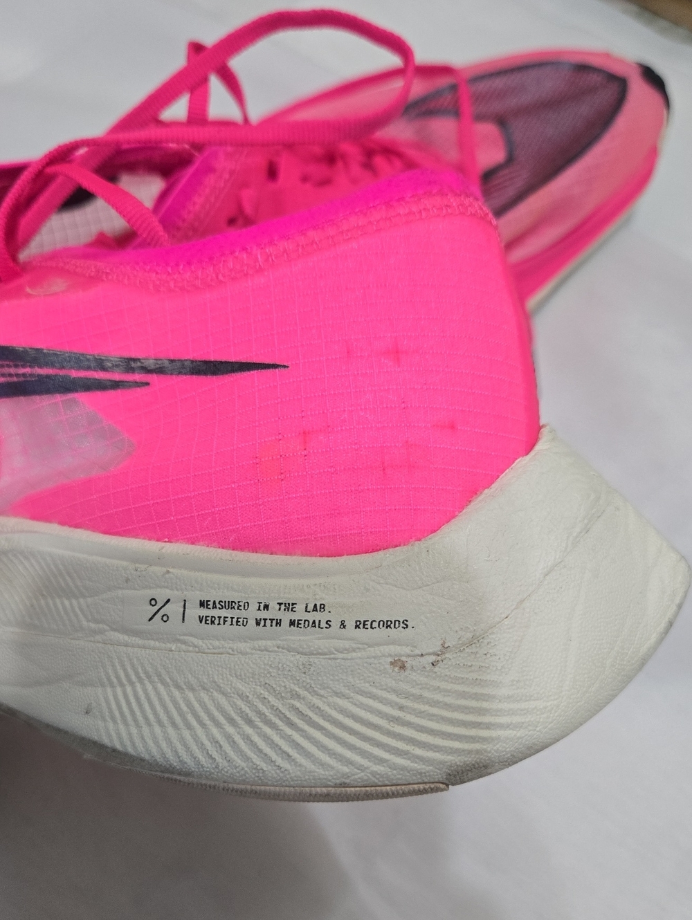 Nike Men’s Zoom X Vaporfly Pink Athletic Running Shoes - Picture 8 of 8